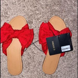 Red sandals